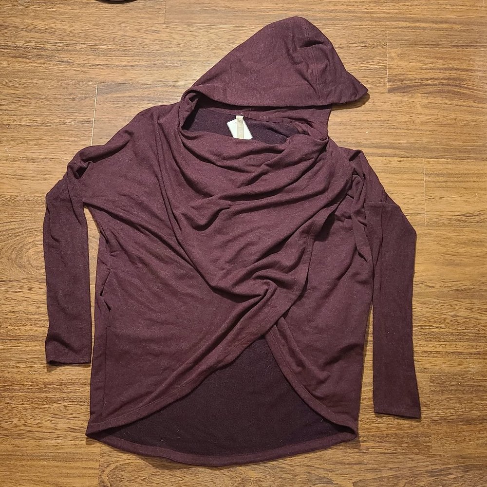 Athleta Purana Wrap Sweatshirt Size Small Purple